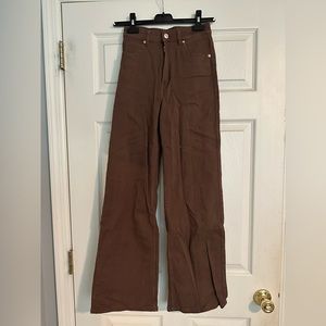 H&M Brown Wide Leg Pant, Size 2